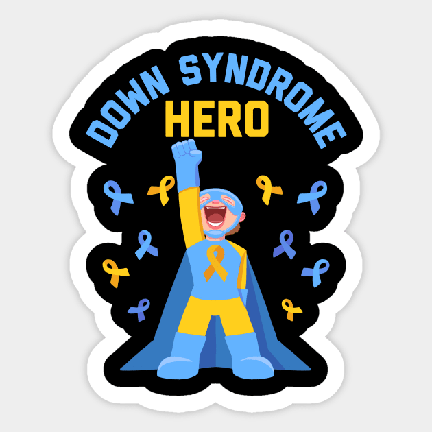 Down Syndrome Awareness Cute Super Hero Gift Sticker by basselelkadi